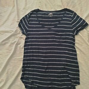 Old Navy Navy and White Striped Tee